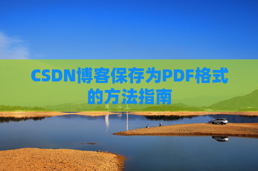 CSDN博客保存为PDF格式的方法指南